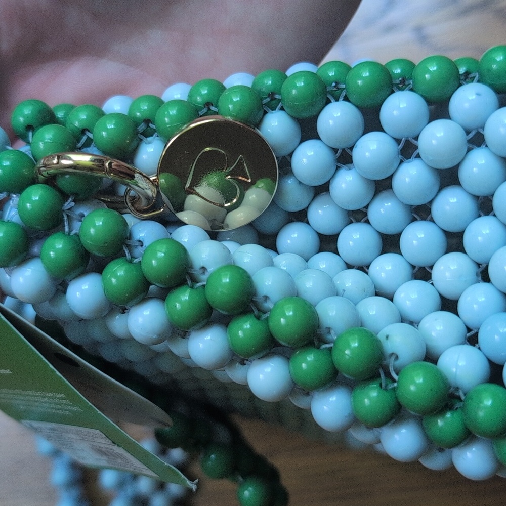 NWT Kate Spade Colorblock Beaded Crossbody Bag Target Collab Blue Green Purse - Picture 4 of 10